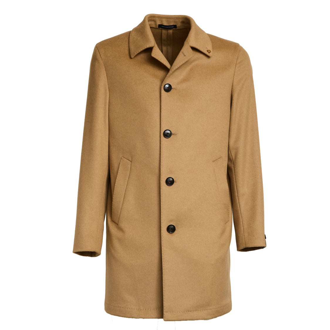 Sartoria Latorre Short Cashmere Blend Coat With Button Closure And Flap Pockets