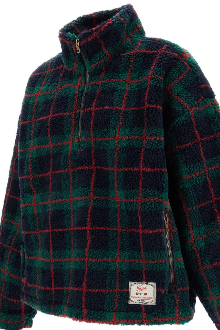 Found Plaid Quarter Zip Fleece Pullover