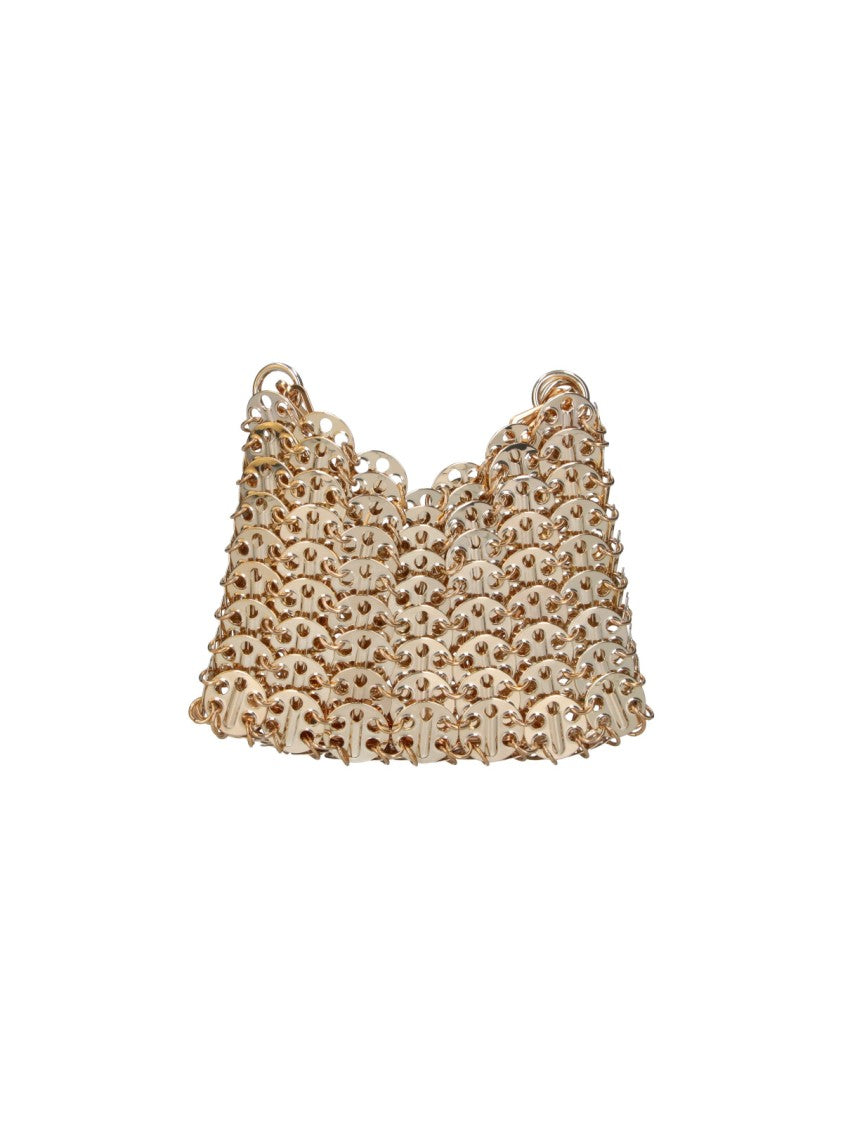 Rabanne Gold Iconic 1969 Mini Steel Shoulder Bag