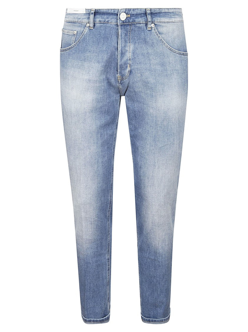Pt Torino Light Wash Slim Fit Denim Jeans With Pockets