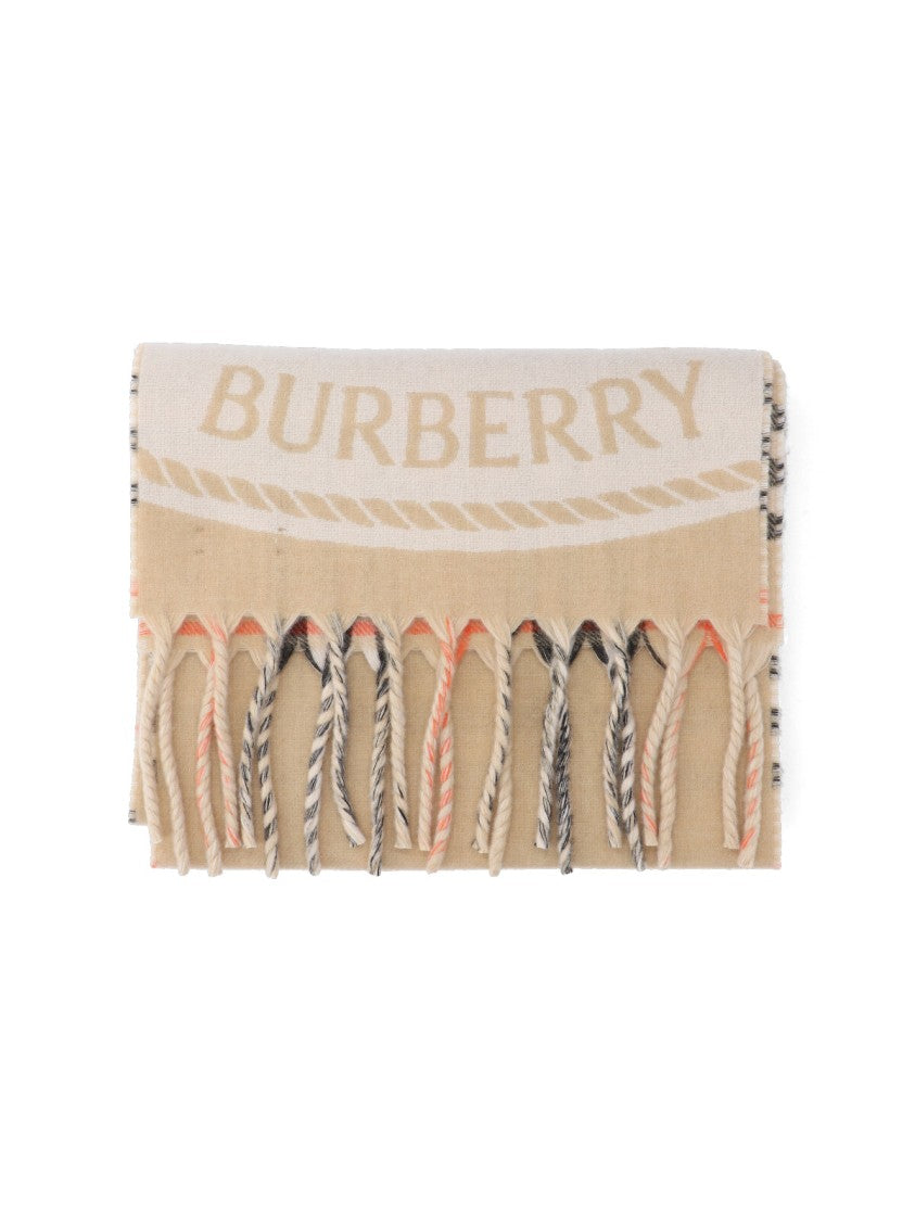 Burberry Reversible "Ekd" Scarf – Beige