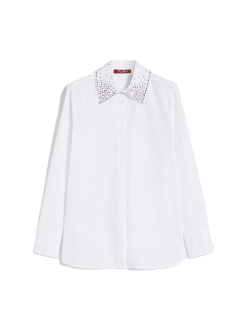 Max Mara Optical White Silk Blend Shirt