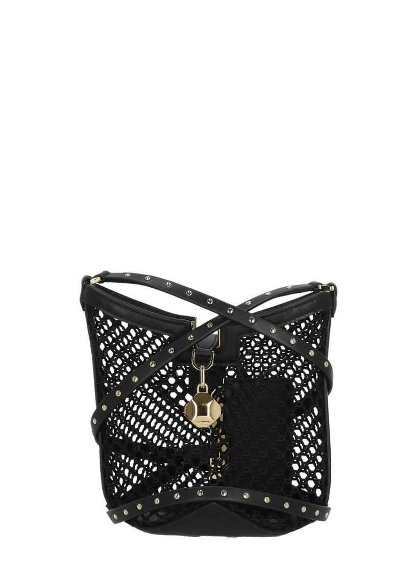 Lanvin Intricate Cut-Out Leather Bucket Bag