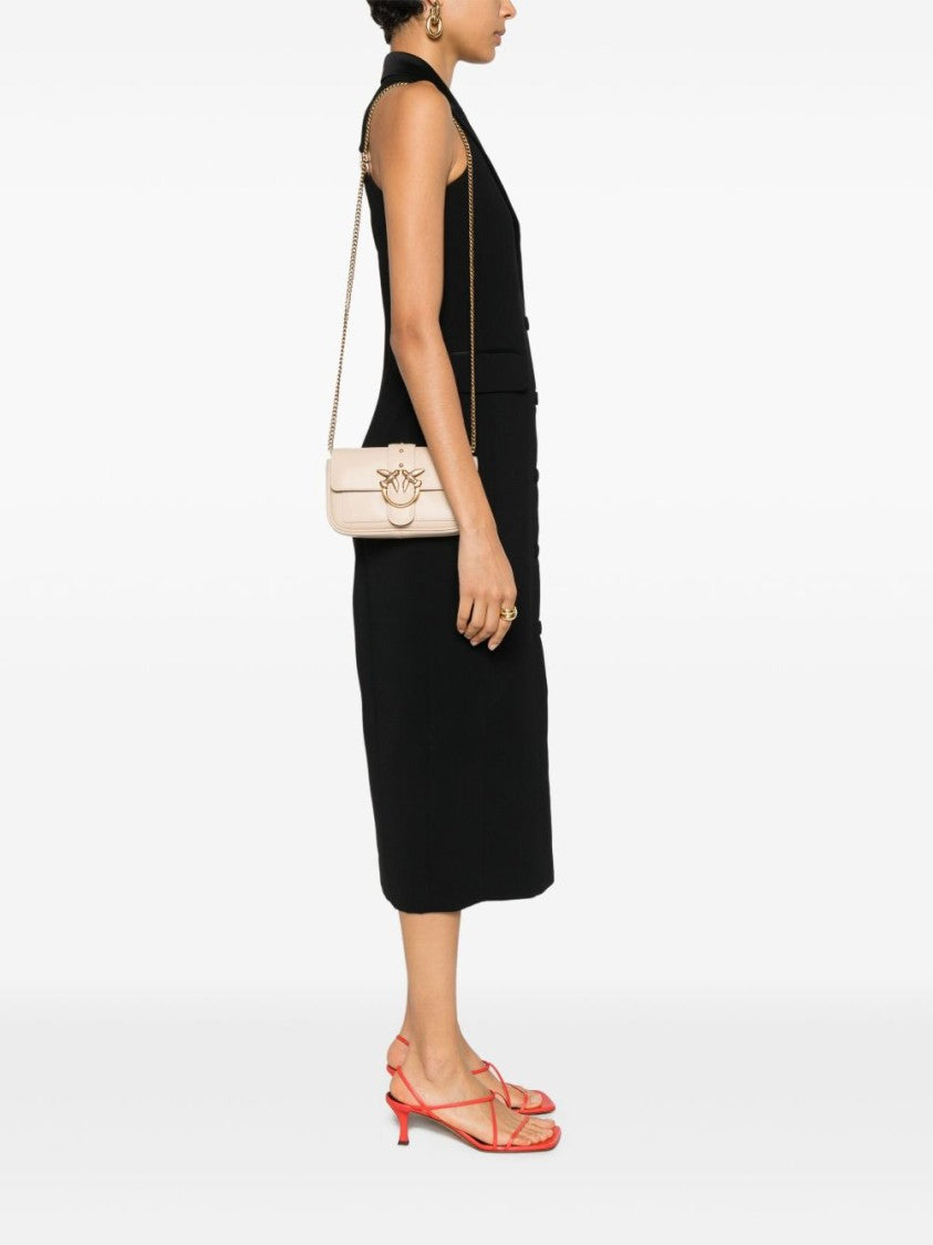 Pinko Structured Beige Handbag