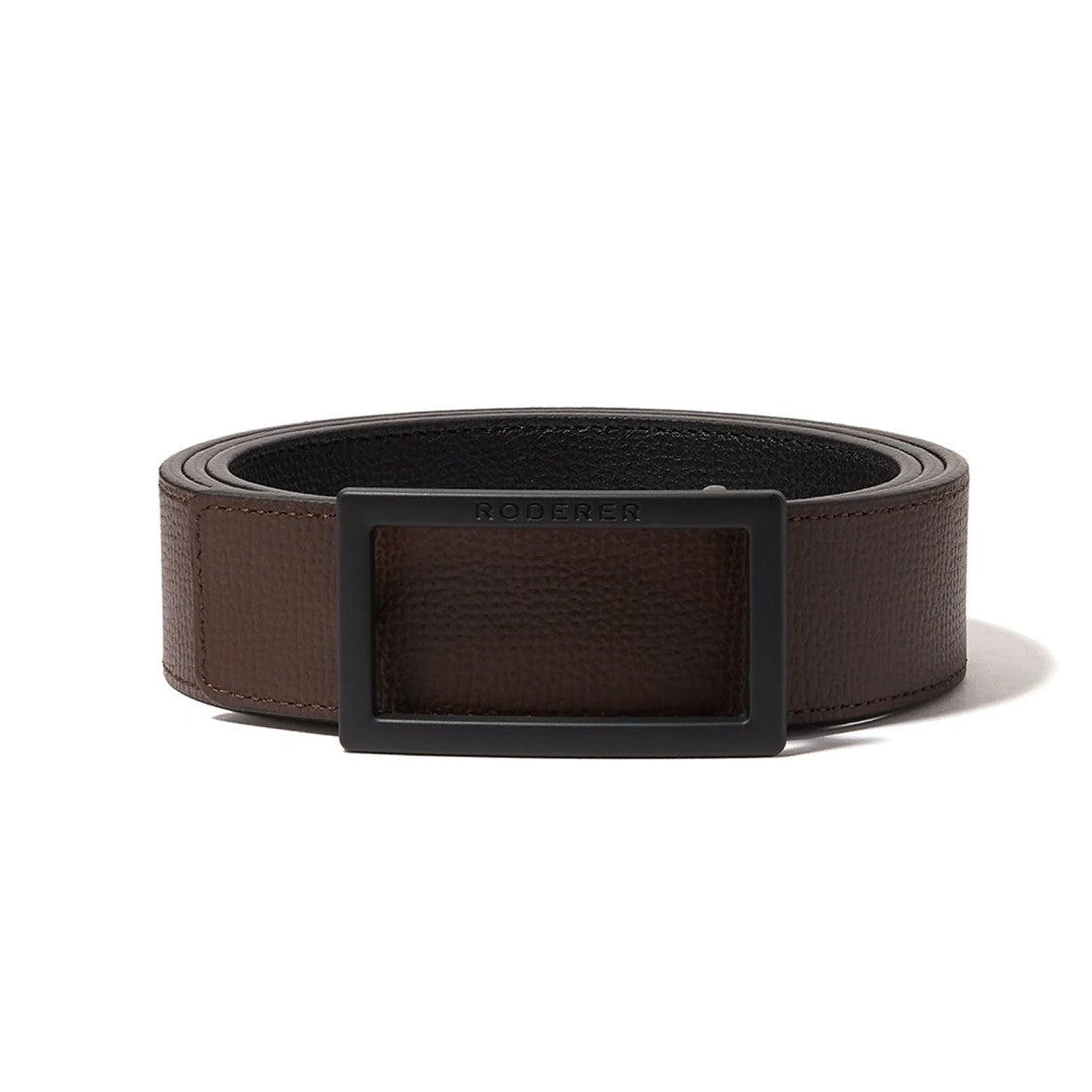Roderer Ace Reversible Belt - Italian Leather Black