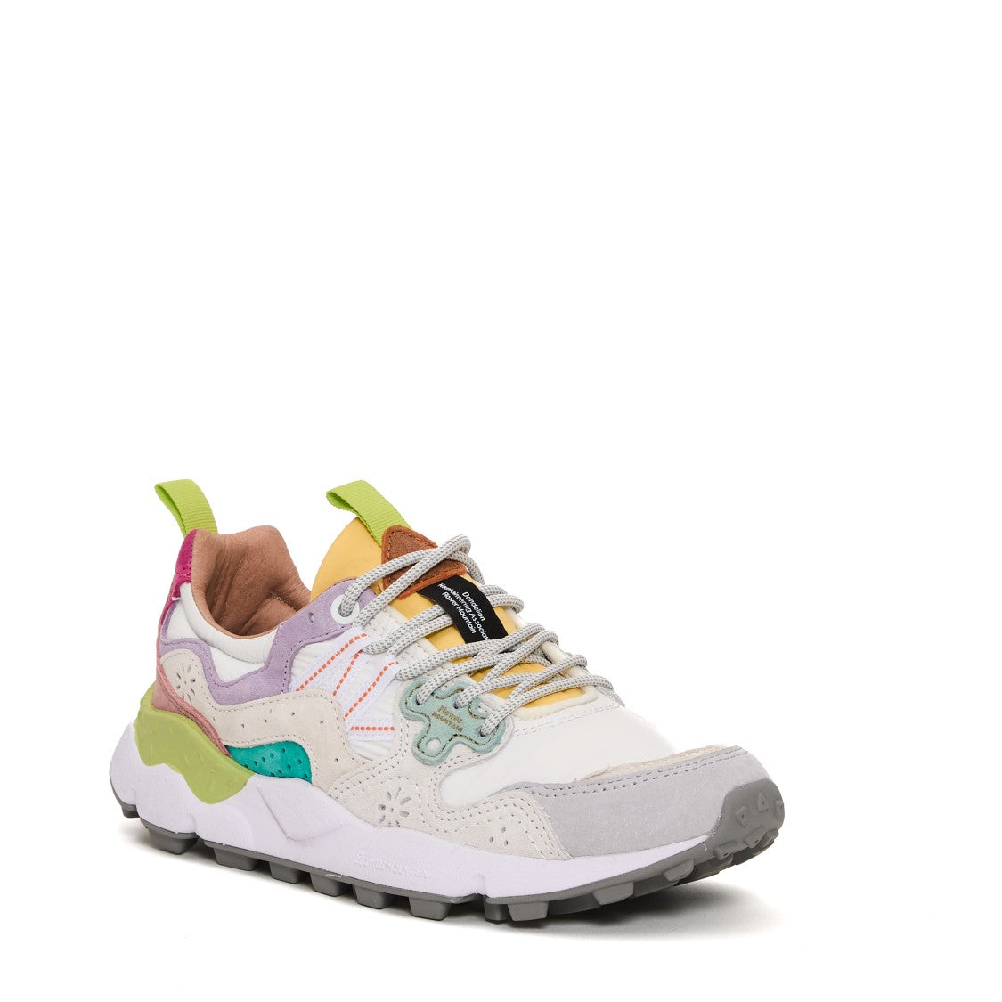 Flower Mountain Yamano Bianco Sneakers With Colorful Accents