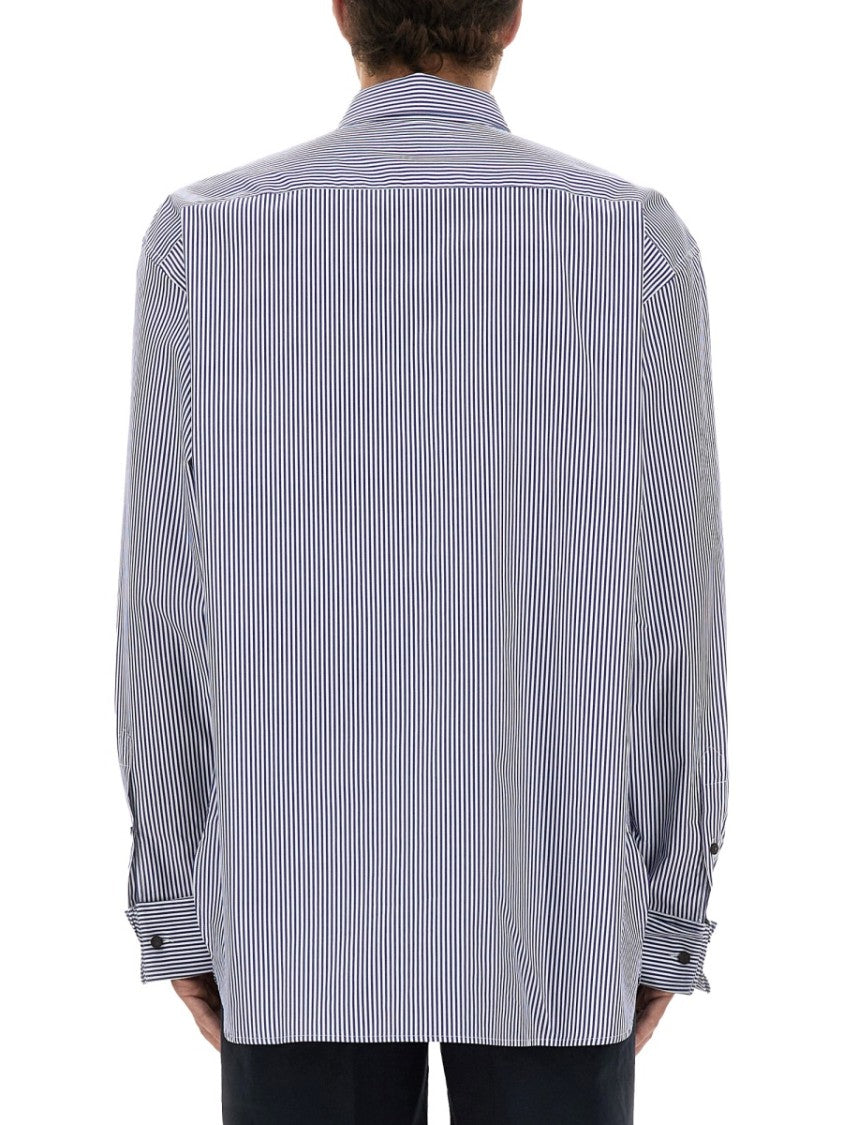 Dries Van Noten Vertical Stripe Long-Sleeve Casual Shirt