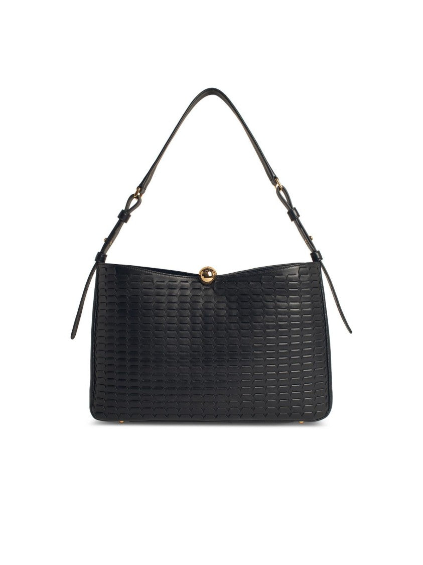 Furla Large 'Sfera Soft' Black Leather Bag
