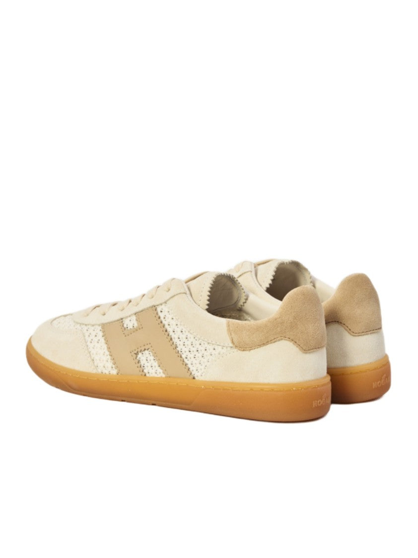 Hogan Contemporary Low-Profile Sneakers With Serrated Logo
