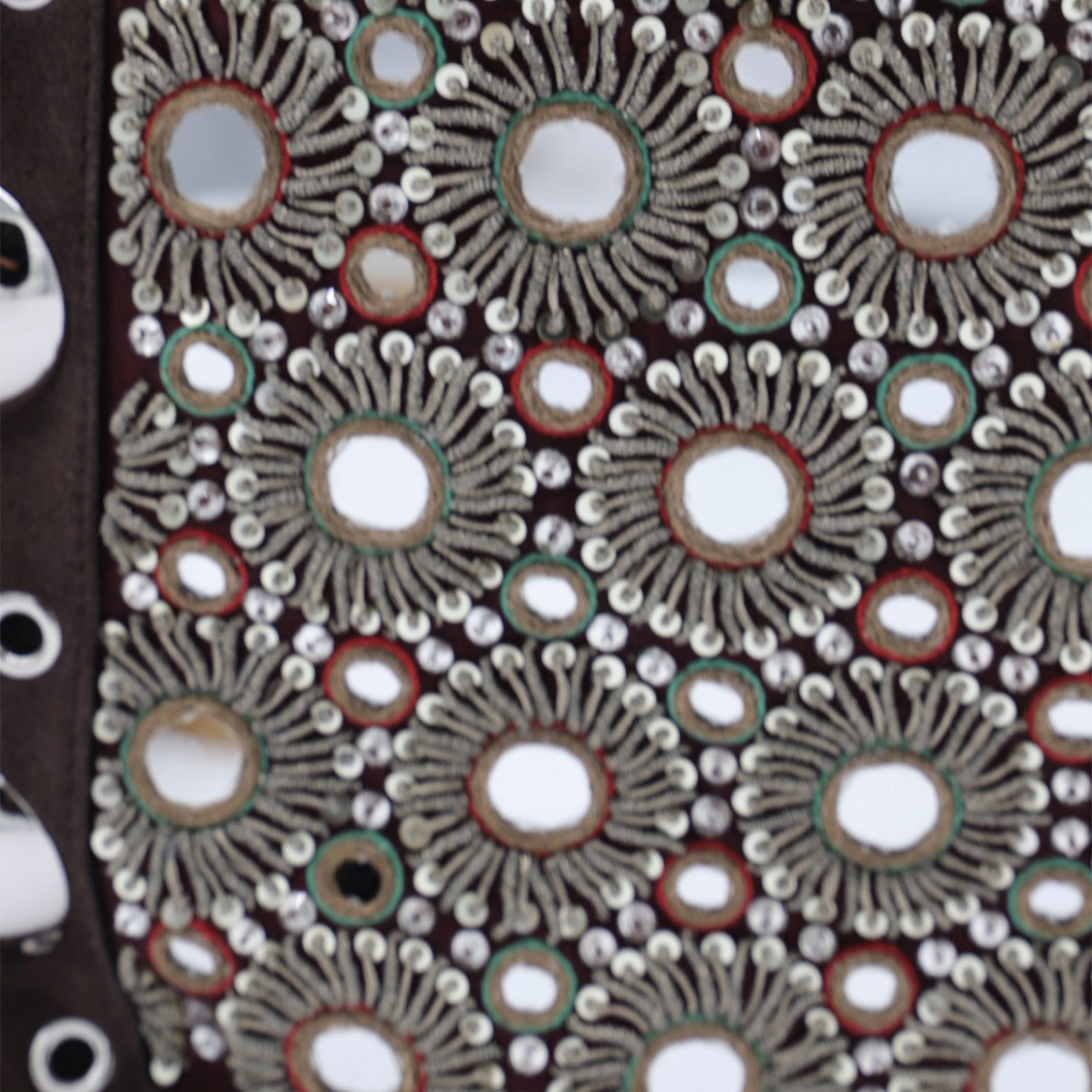 Valentino Garavani Embellished Brown Leather Tote
