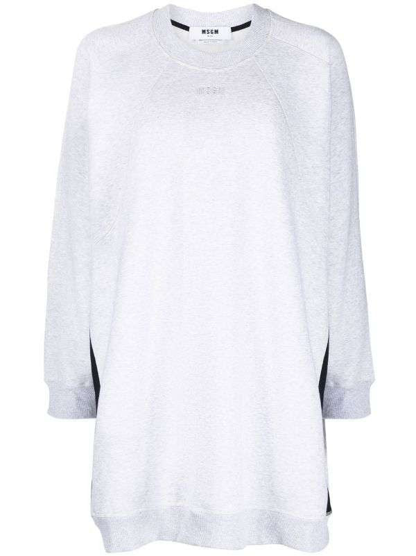 Msgm Side-Stripe Oversized Sweatshirt