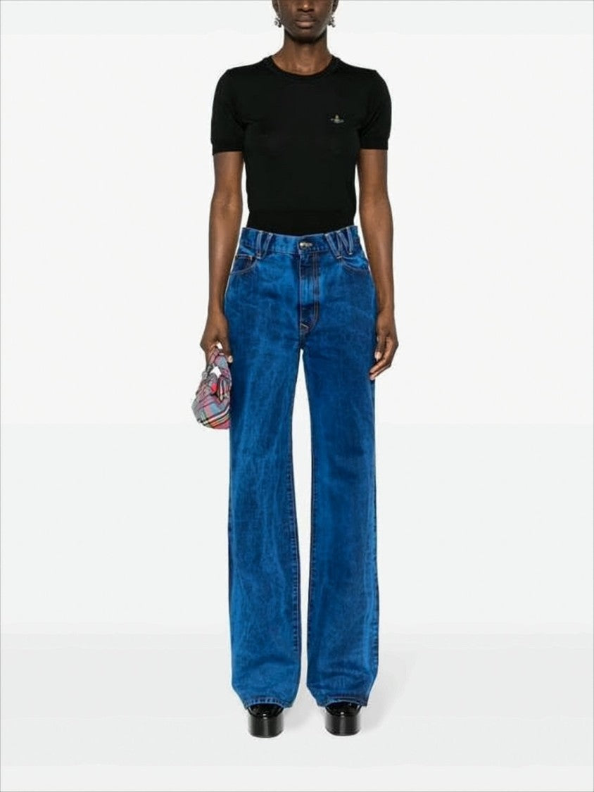 Vivienne Westwood Classic Short-Sleeve Knitwear With Subtle Embroidery