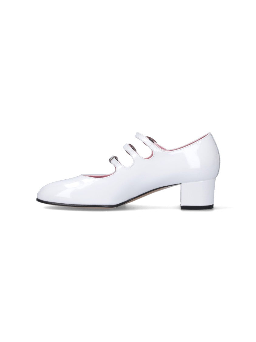 Carel Carel "Kina" Ballet Flats – White Patent