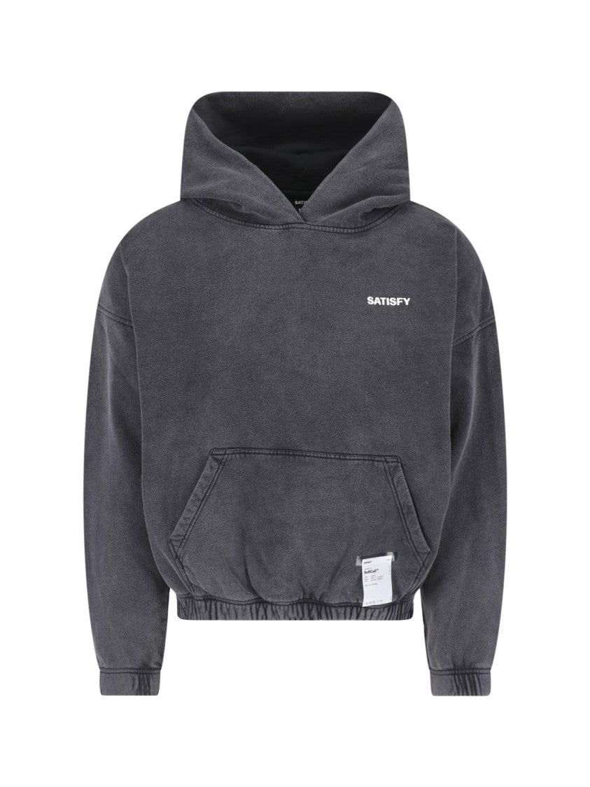 Satisfy Black Softcell™ Cotton Hooded Sweatshirt