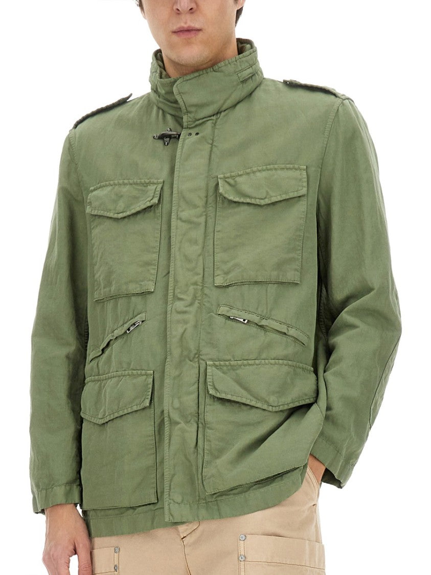 Fay Utility-Inspired Green Jacket