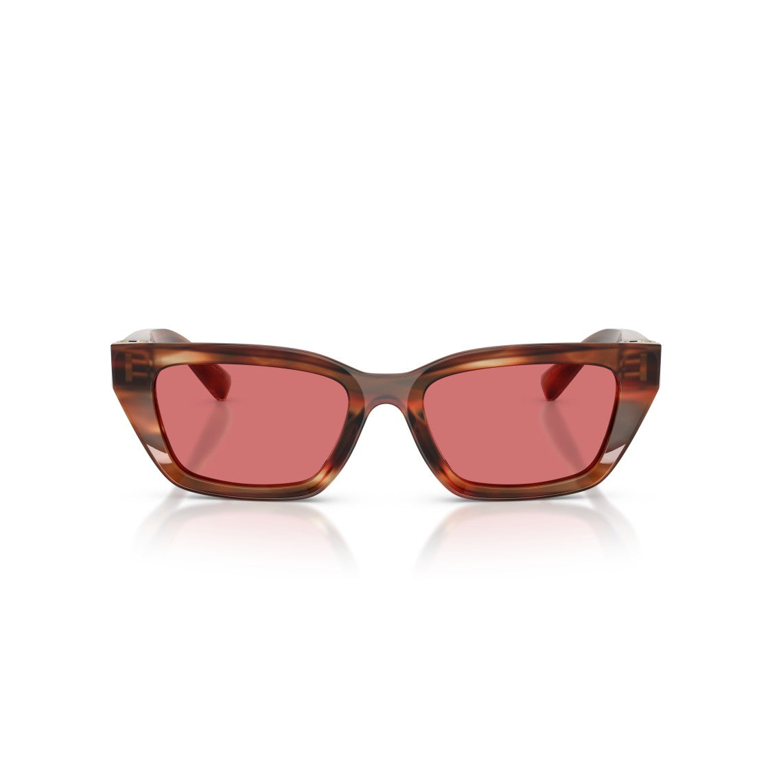 Dolce & Gabbana 0Dg4532 Rectangular Tortoiseshell Sunglasses With Rose Lenses