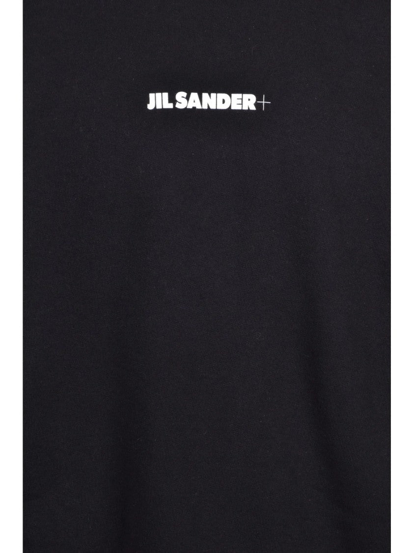 Jil Sander + Black Minimalist Cotton Hoodie