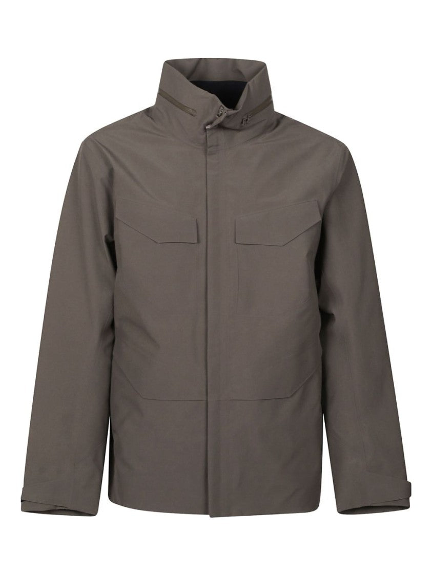 Veilance Minimalist Dark Grey High Neck Jacket