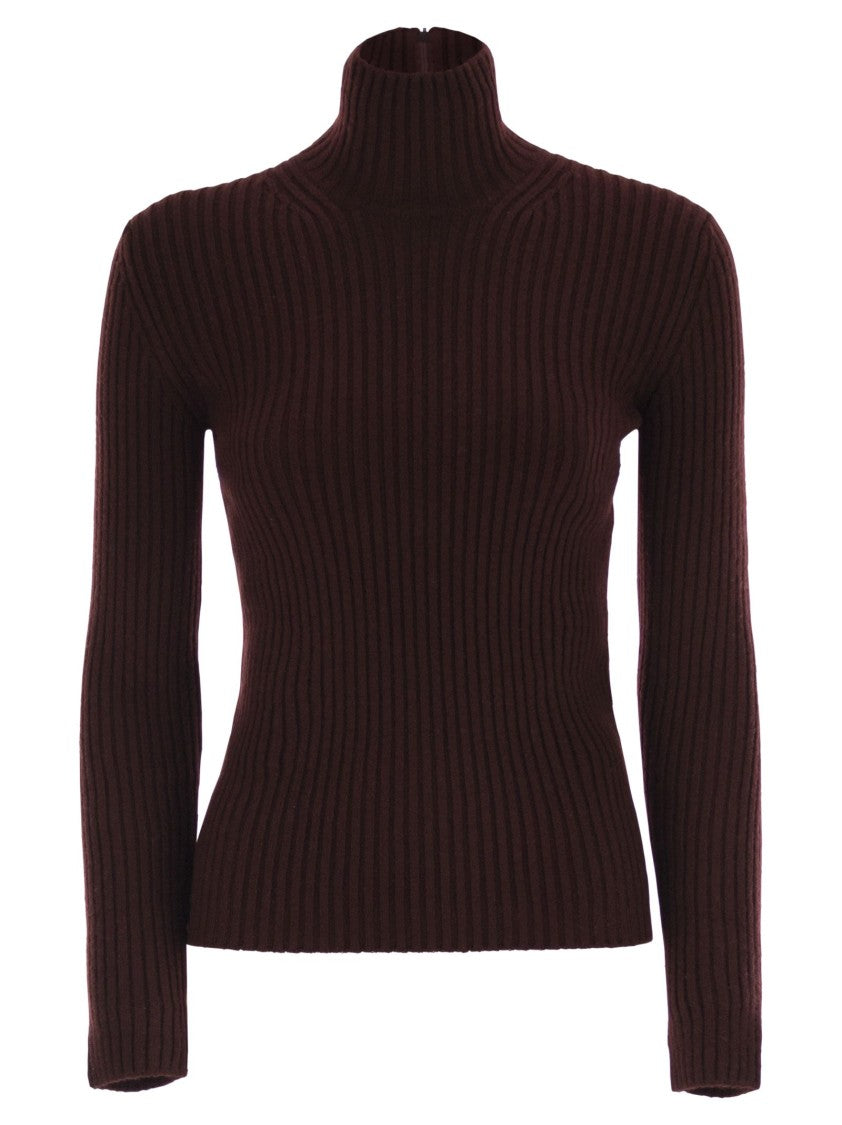 Max Mara Aral1234 - Ribbed Wool And Cashmere Turtleneck Jumper