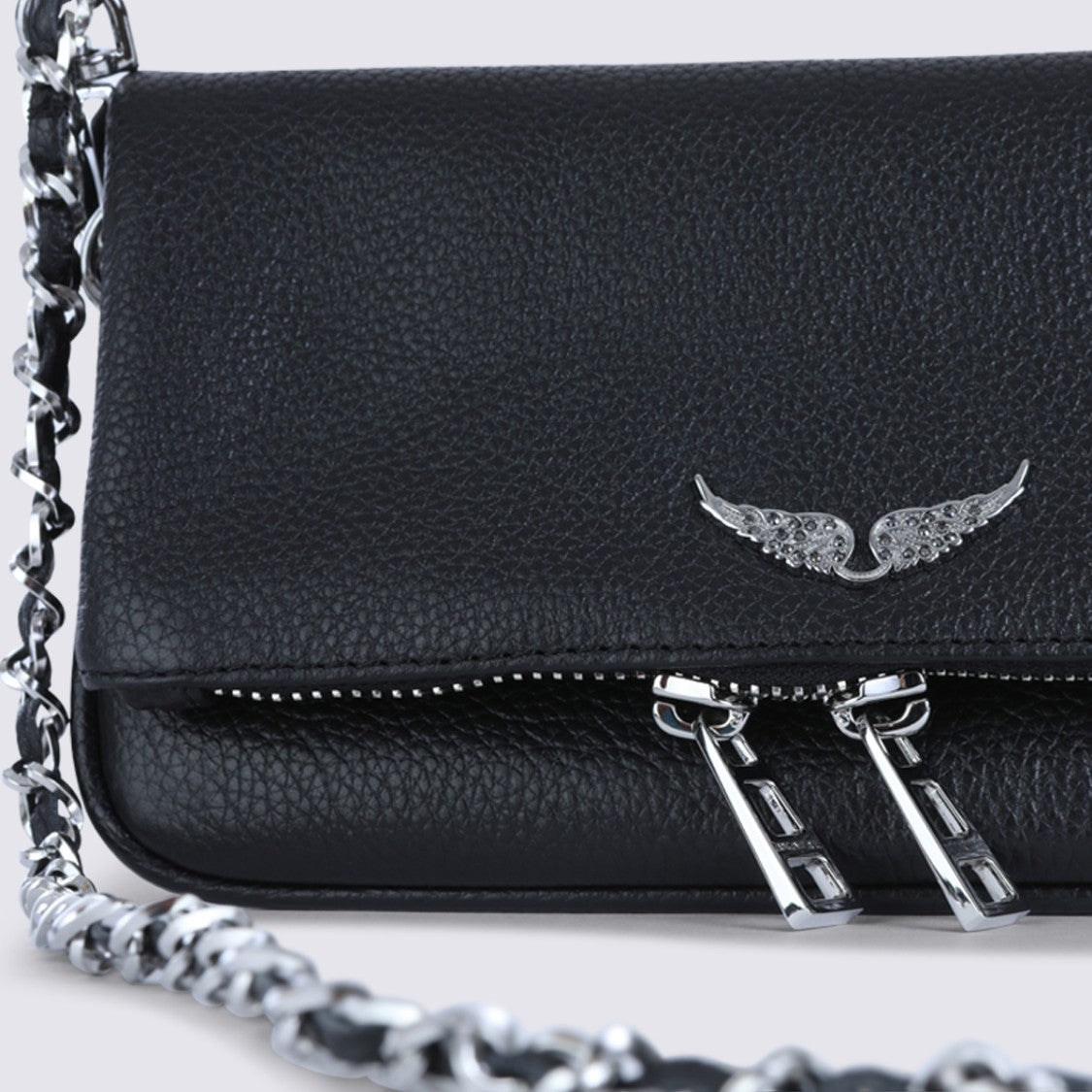 Zadig & Voltaire Black Leather Rock Nano Shoulder Bag