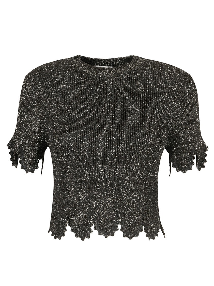 Chloé Textured Knit Black Top