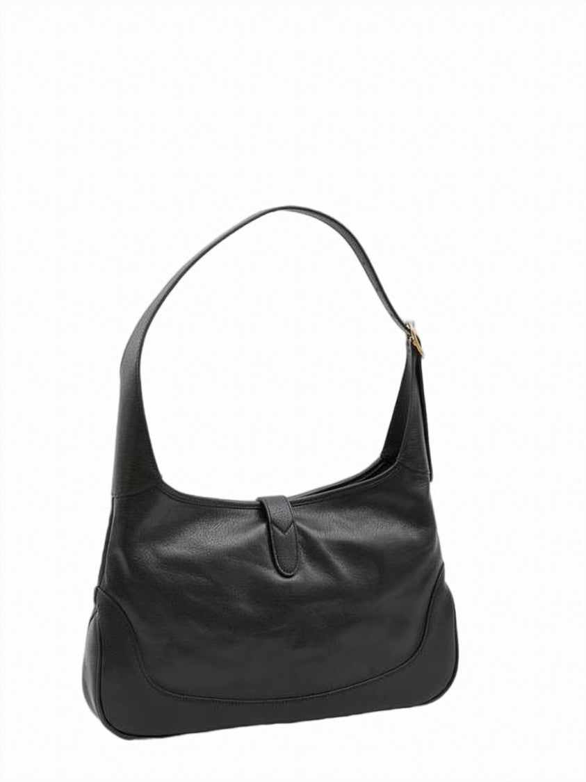 Gucci Medium Shoulder Bag In Smooth Black Cowhide