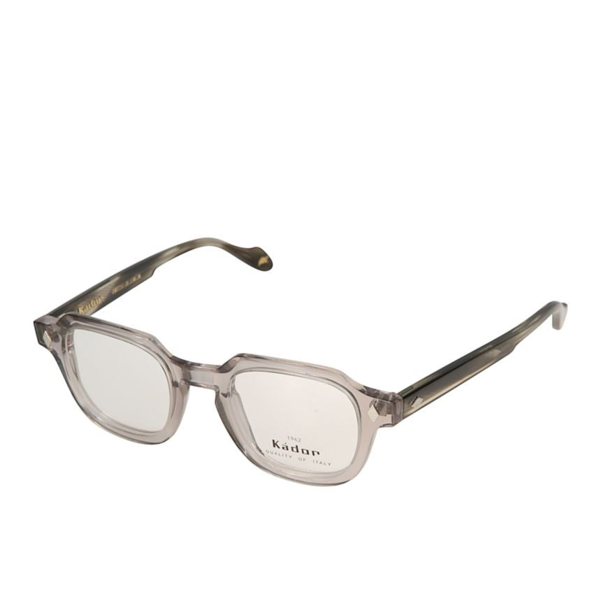 Kador Turbot Translucent Grey Acetate Rectangular Sunglasses With Gradient Temples