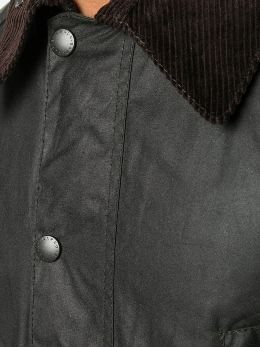Barbour Bedale Corduroy Collar Flap Pocket Waxed Cotton Jacket