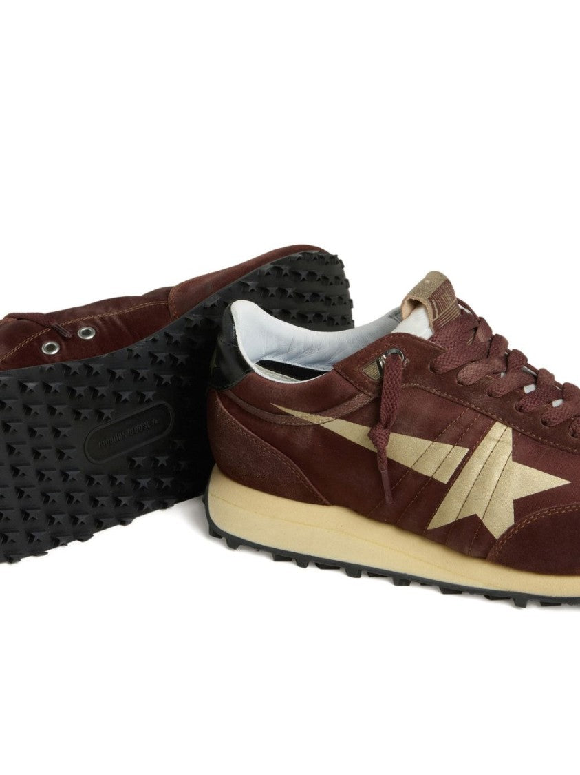 Golden Goose Brown Suede Cream Star Sneakers