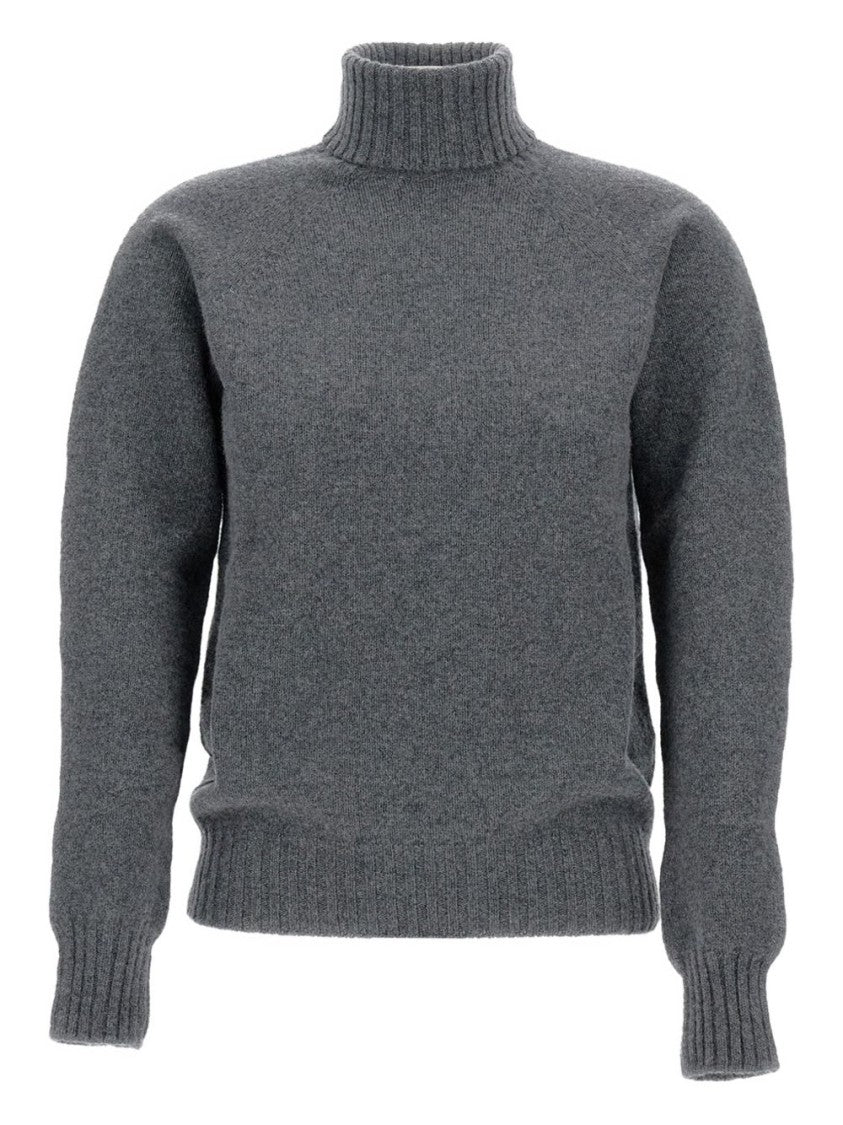 Drumohr Ribbed Turtleneck Sweater In Lambswool