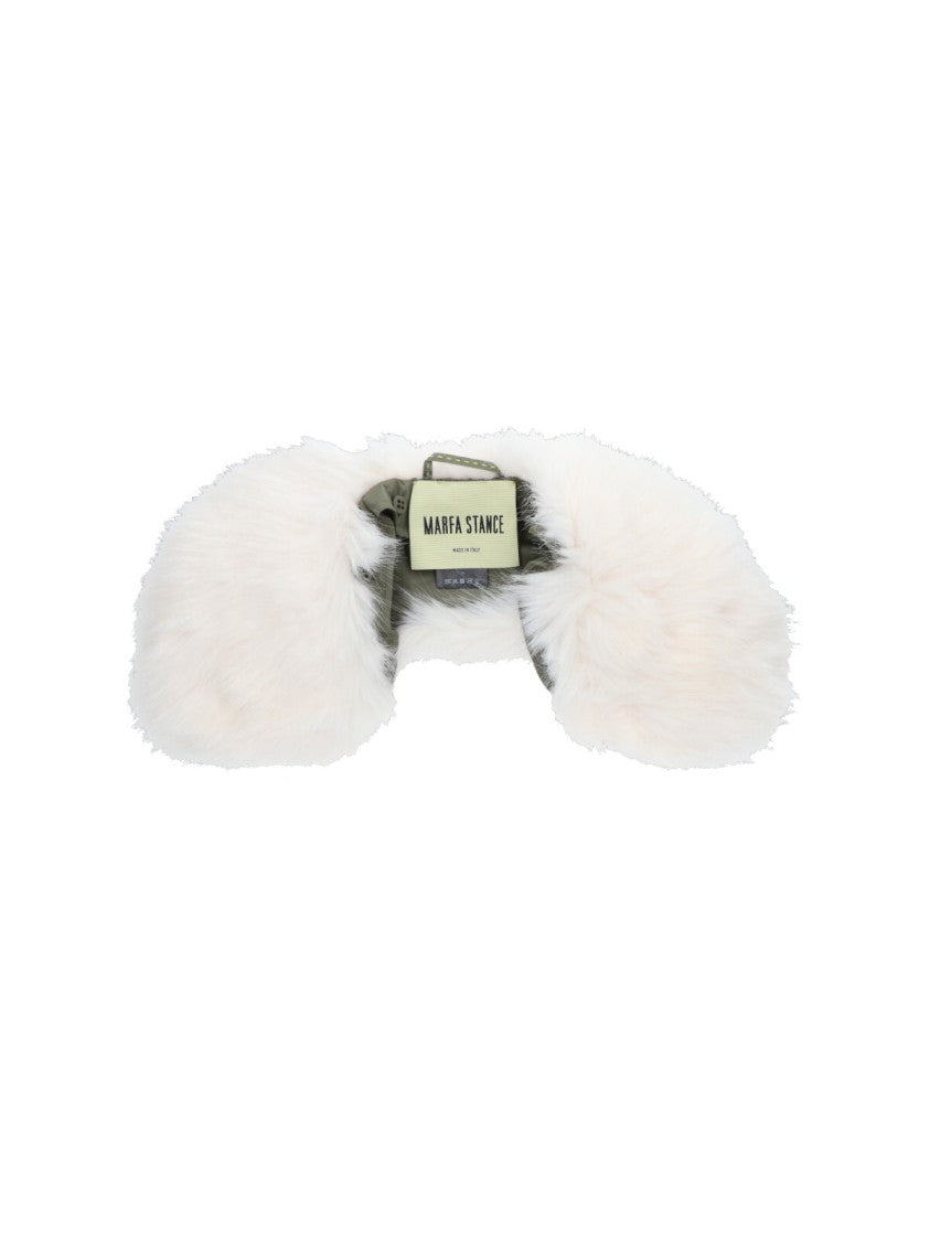 Marfa Stance Faux Fur Collar – White