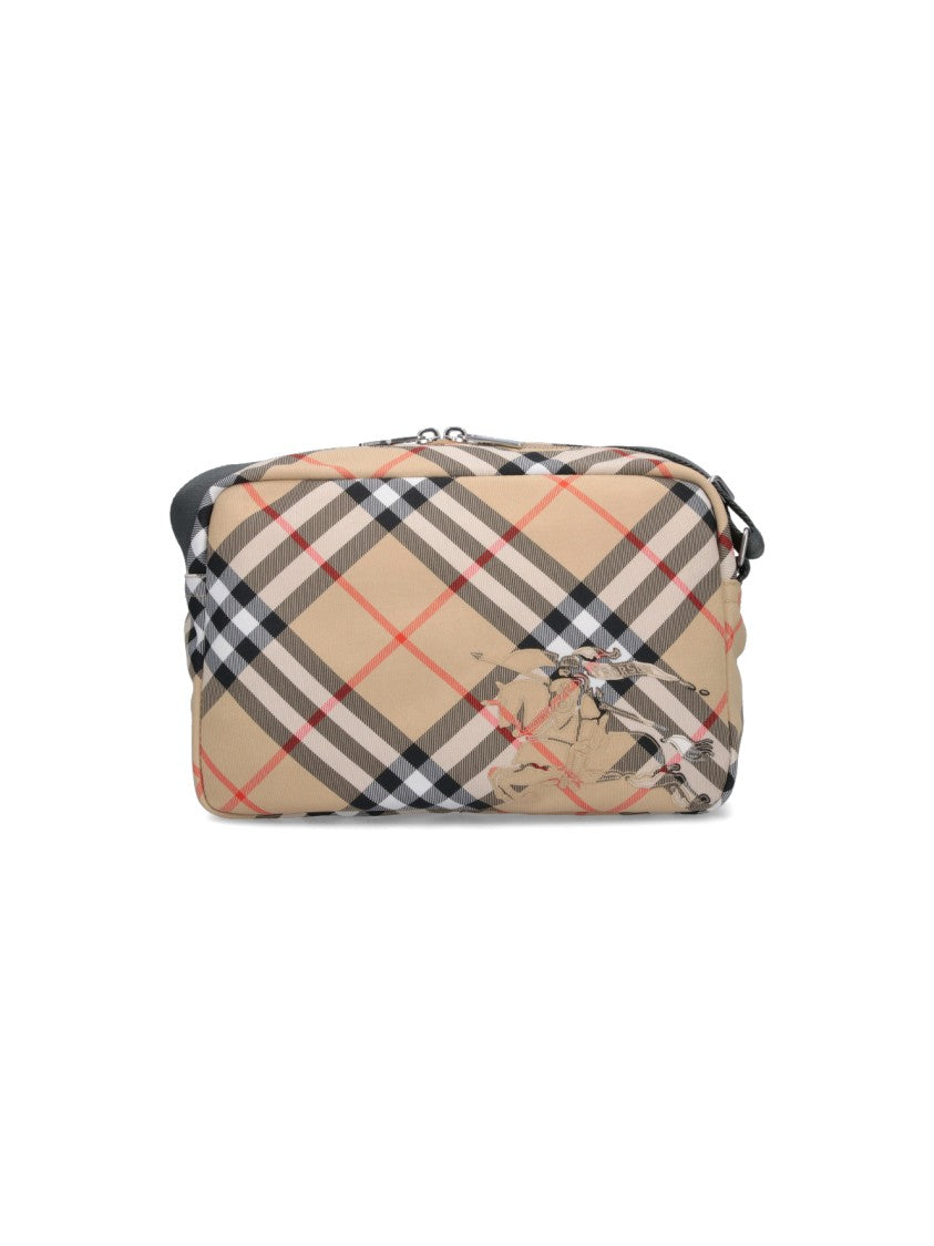 Burberry Beige Multicolor Check Pattern Burberry Crossbody Bag