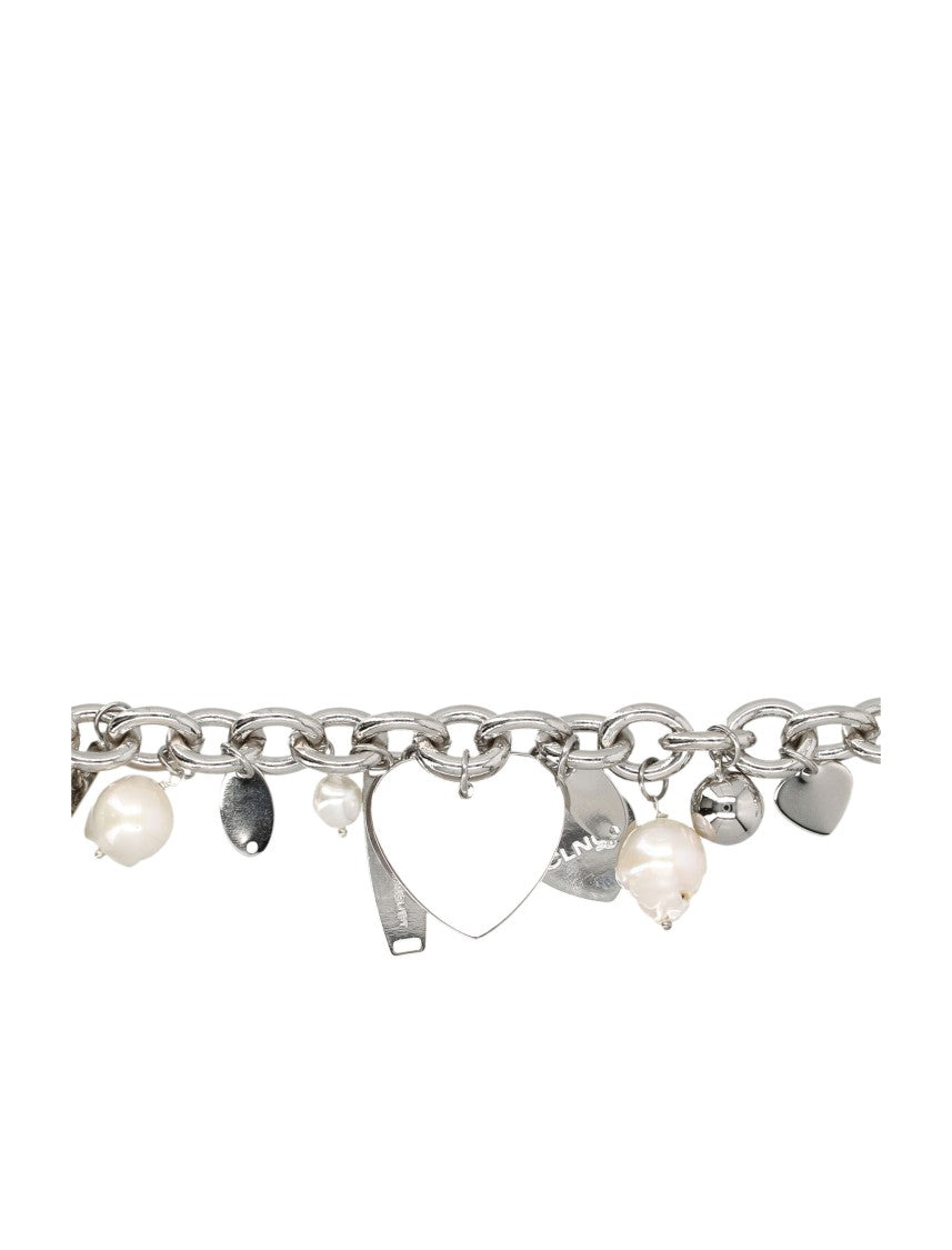 Justine Clenquet Britt Multi-Charm Silver-Tone Chain Necklace