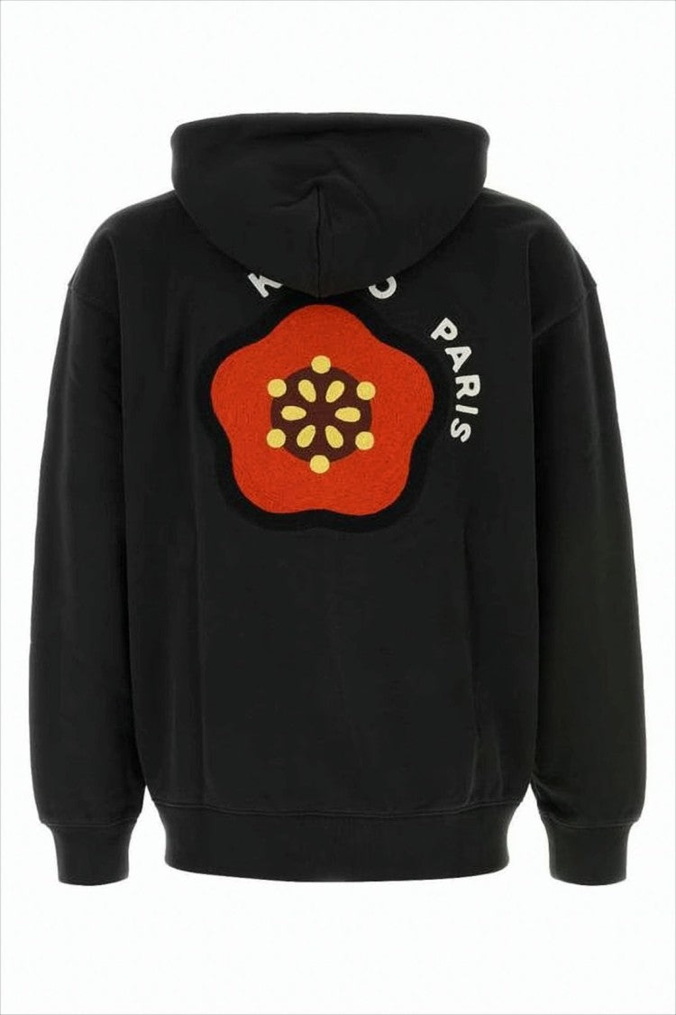 Kenzo Embroidered Graphic Hoodie With Bold Floral Motif