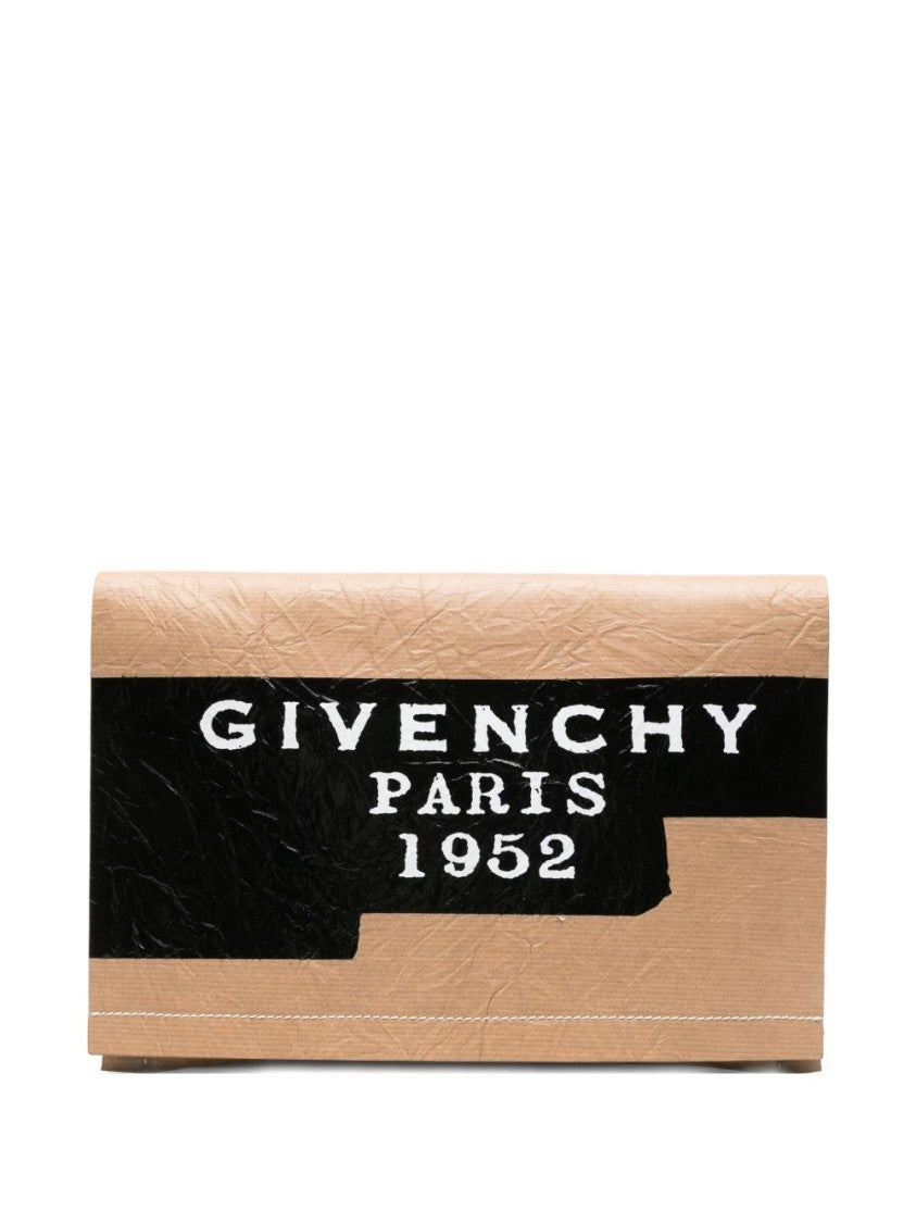 Givenchy Beige Drawstring Bag With Rectangular Patch