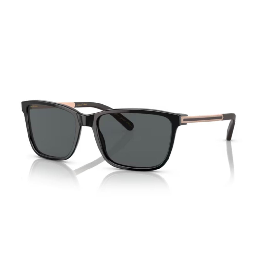 Bulgari 7037K Sole Rectangular Acetate Sunglasses