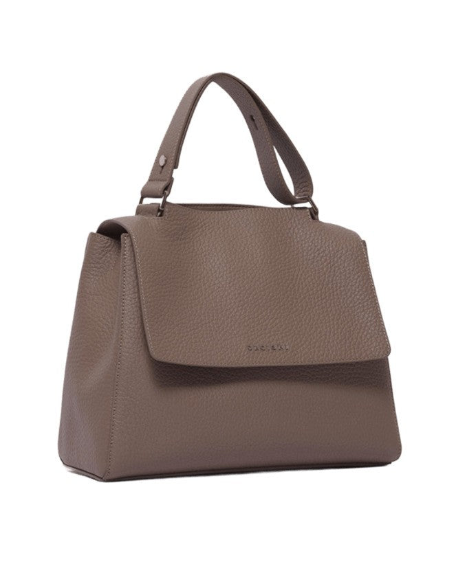 Orciani Medium Soft Handbag In Hammered Leather