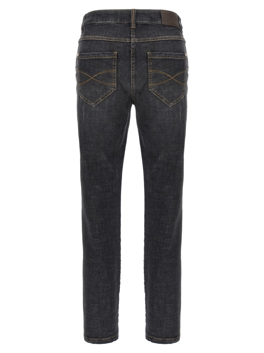 Brunello Cucinelli Black Stretch Denim Skinny Jeans