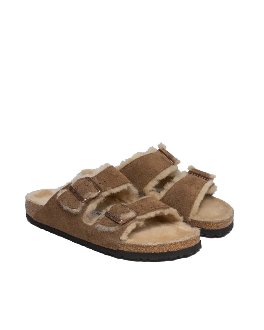 Birkenstock Suede Arizona Shearling Sandals