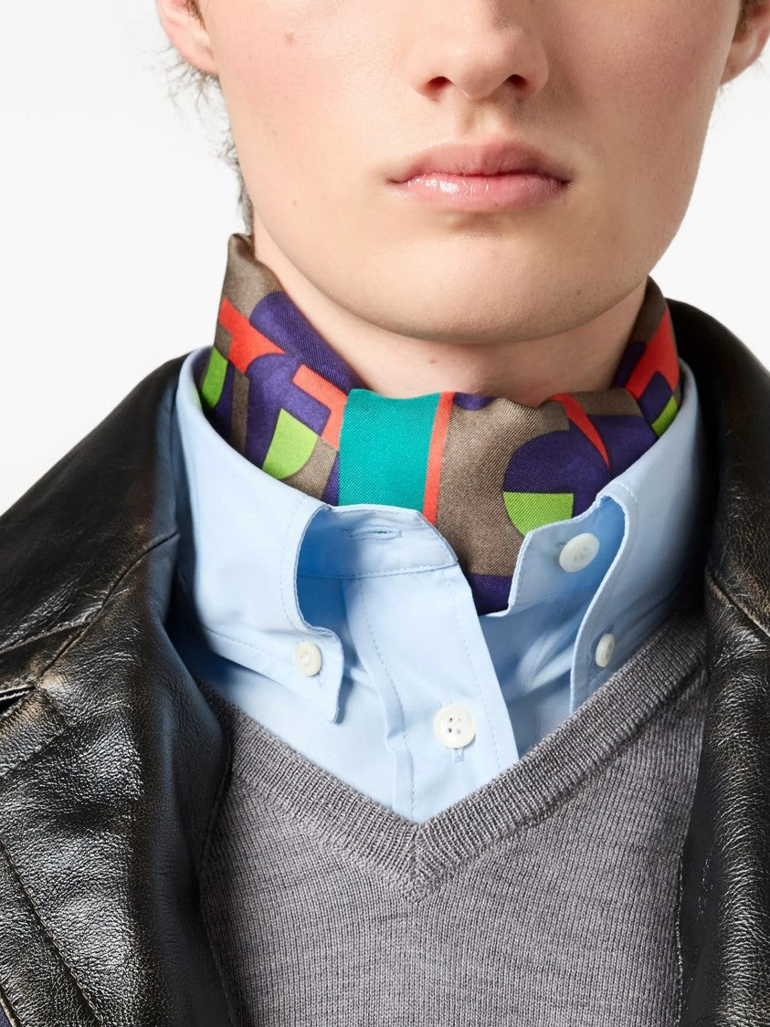 Miu Miu Blue Boxy Multitude Pockets Jacket
