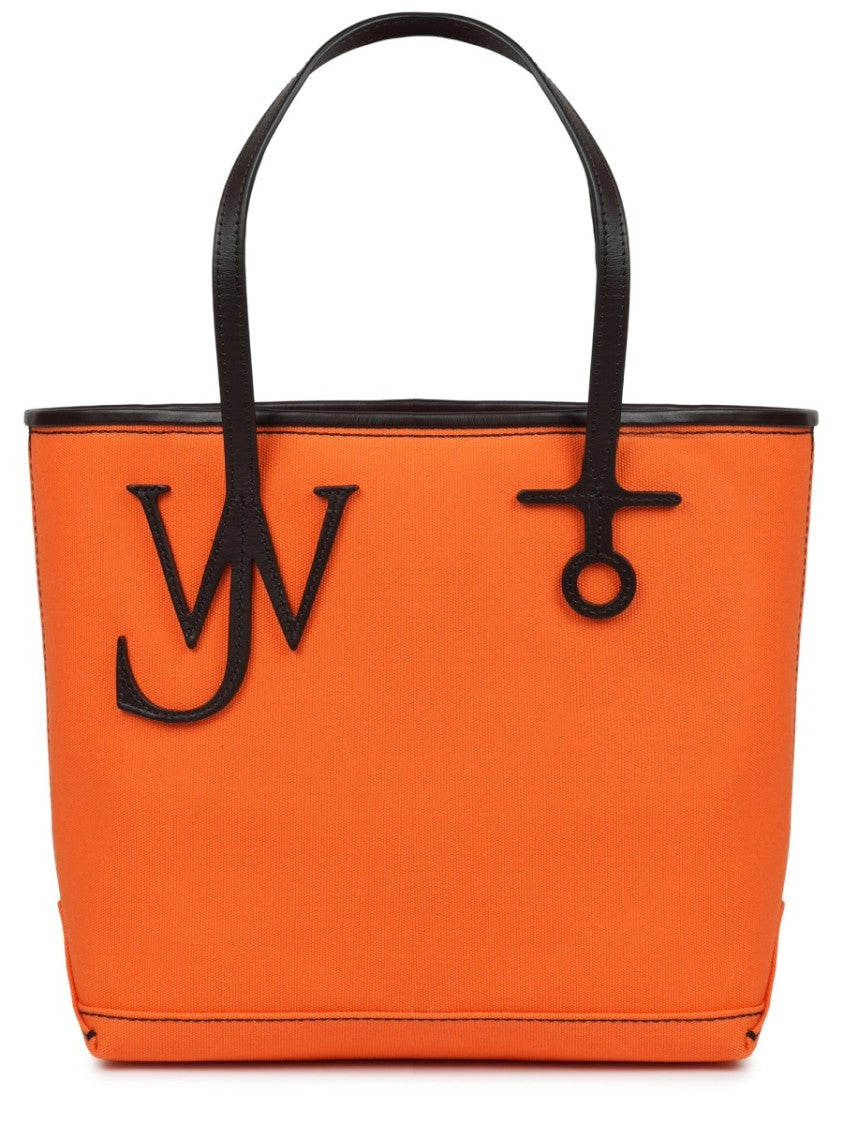J. W. Anderson Vibrant Orange Cotton Tote Bag With Leather Accents