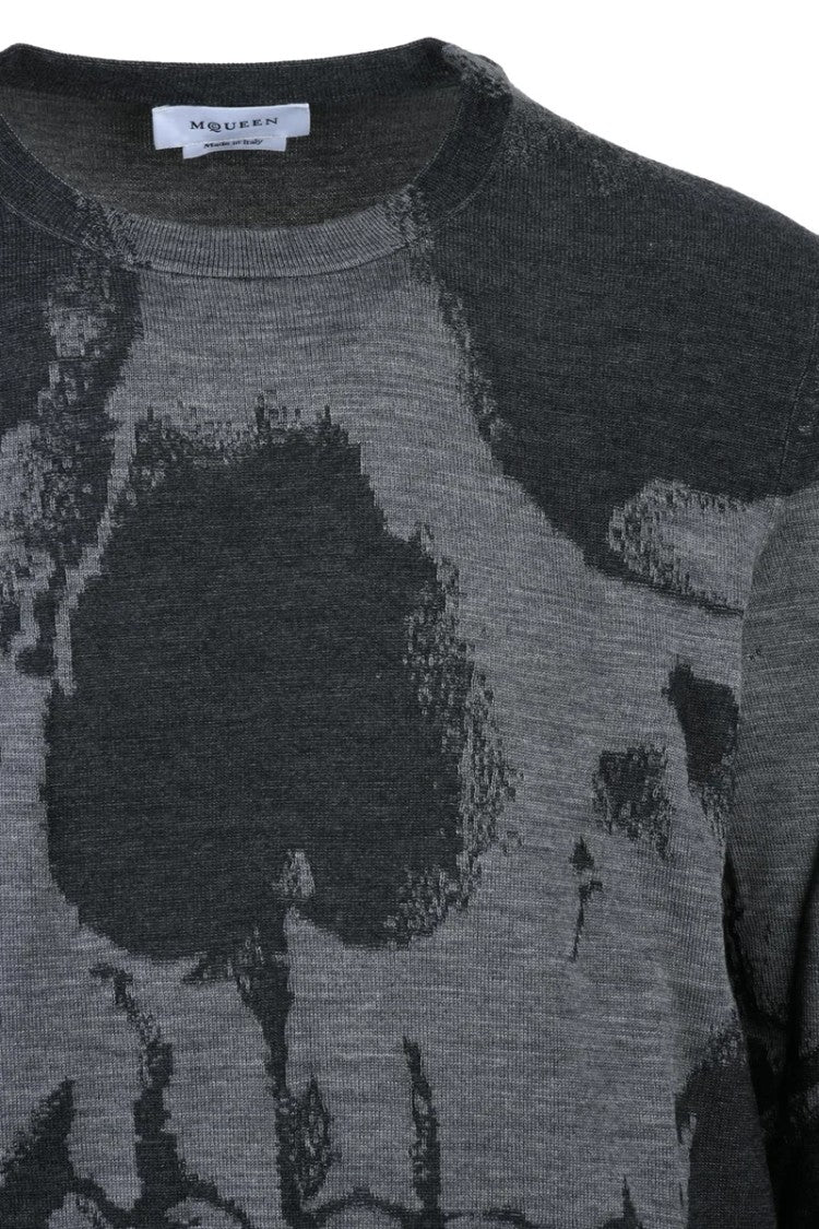 Alexander Mcqueen Wool Crew Neck Sweater - Grey