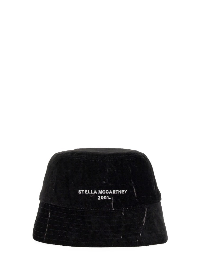 Stella Mccartney Subtle Textured Black Bucket Hat