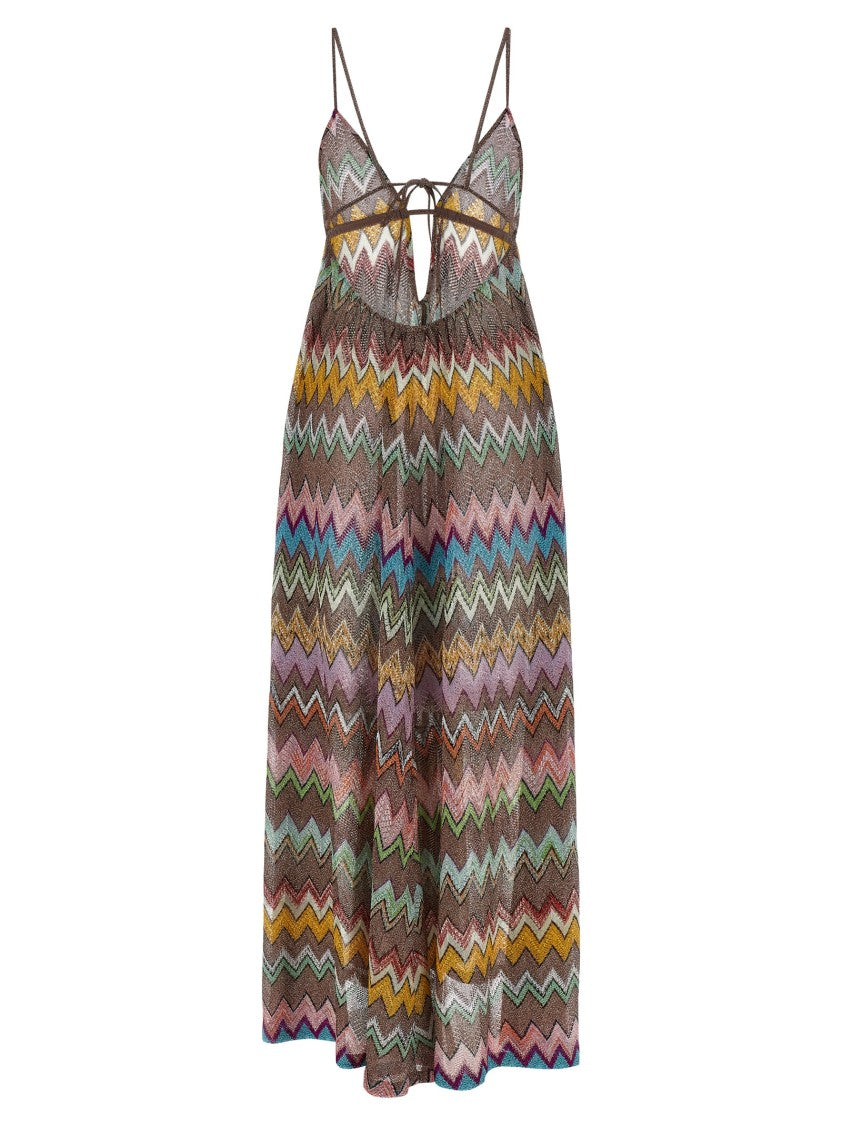 Missoni Zigzag Lamé Viscose Raschel Dress