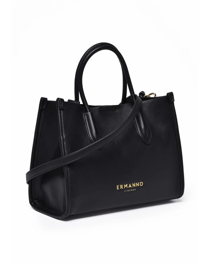 Ermanno Firenze Tote Tiny Handbag With Structured Silhouette And Clip Closure