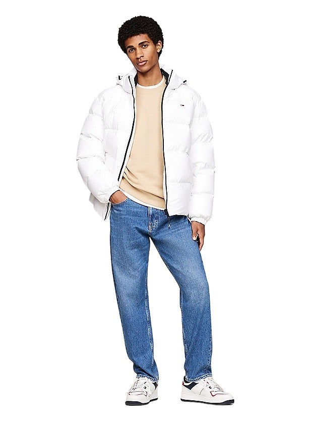Tommy Jeans Feather-Padded Water-Repellent White Jacket Hood