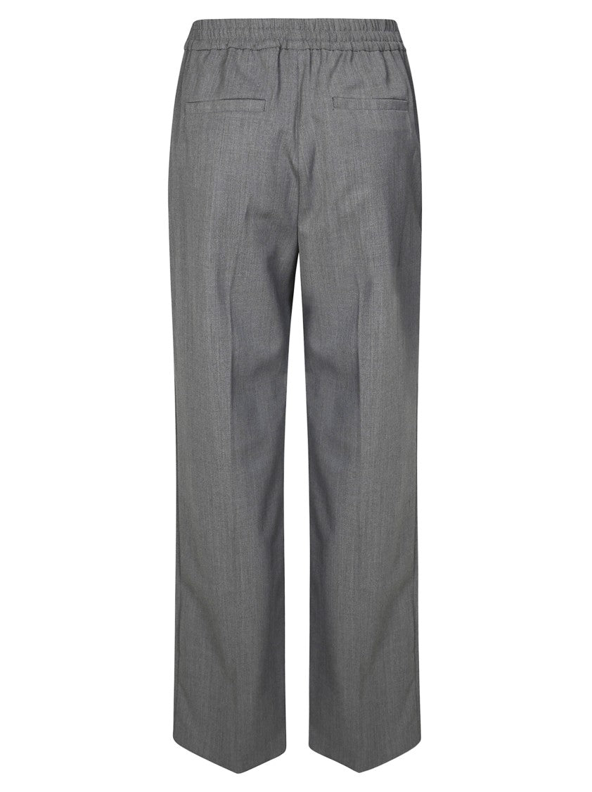 Max Mara Tailored High-Waist Wool Pants With Elastic Waistband