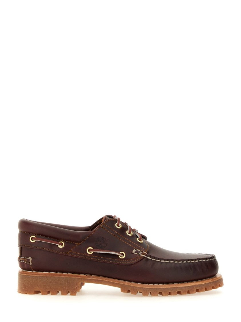 Timberland Rich Brown Padded Collar Boat Loafers