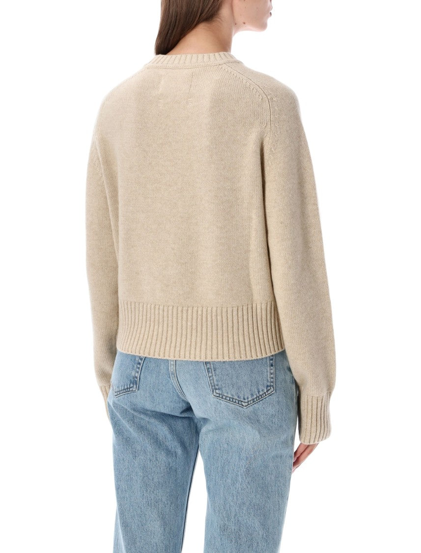 Extreme Cashmere Please Saddle Sleeve Heavy Cashmere Crewneck Sweater