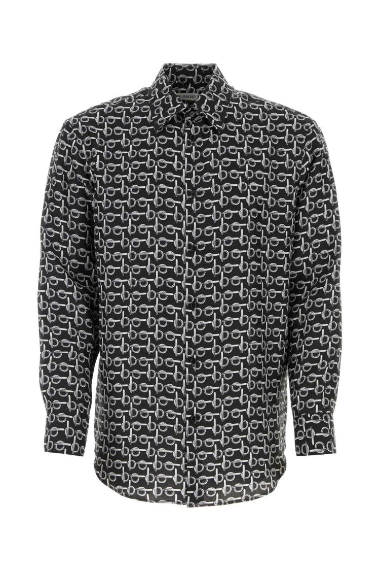 Burberry Printed Silk Oversize Shirt
